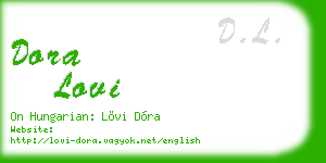 dora lovi business card